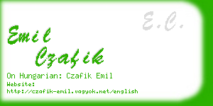 emil czafik business card